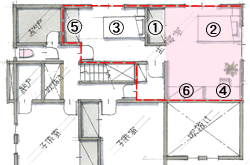 【図２】セパレート寝室・１平面