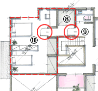 【図４】セパレート寝室・３ 平面